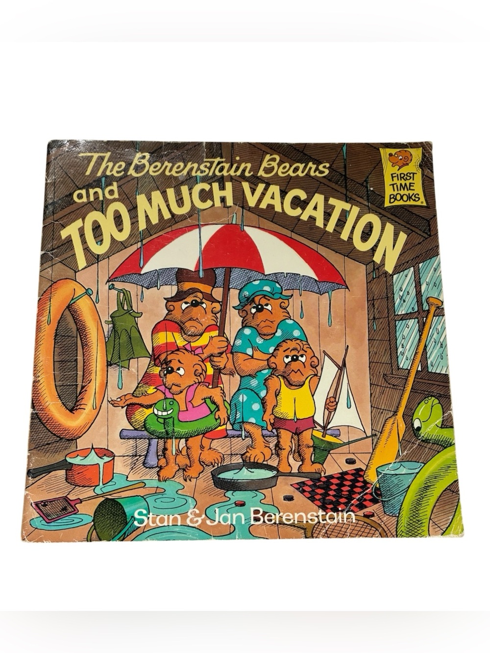 6/$20🎉 VINTAGE ’BERENSTAIN BEARS TOO MUCH VACATION’ BOOK